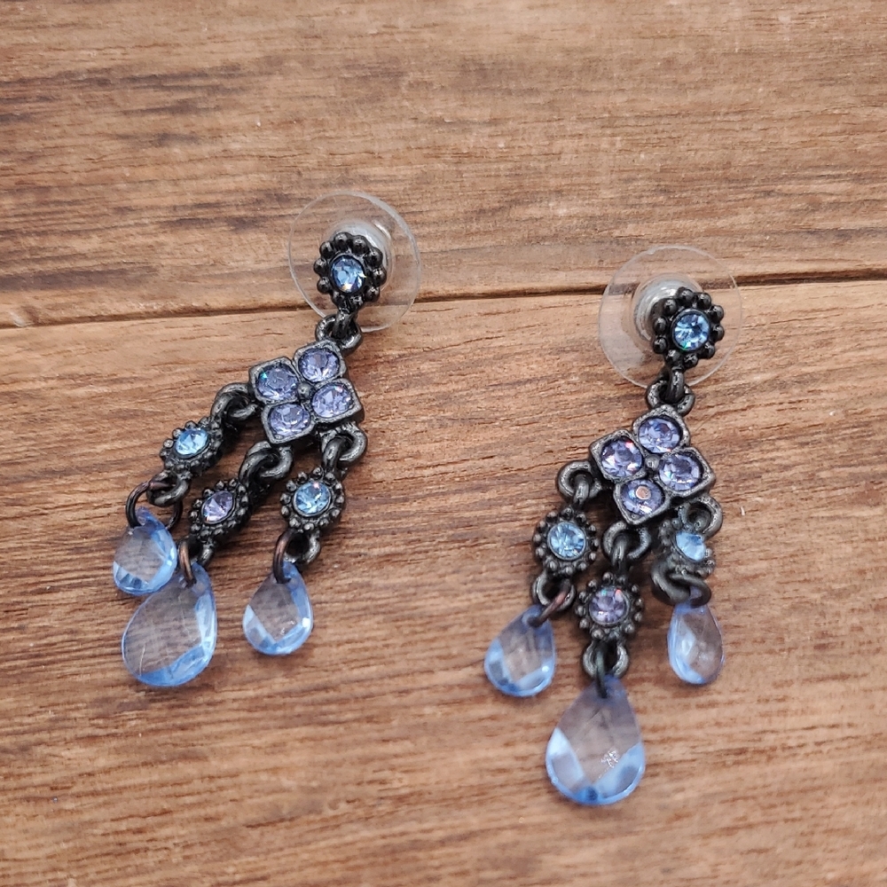 Elegant Blue Chandelier Earrings E1034‎